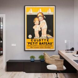 vintage small boat poster