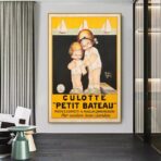 vintage small boat poster