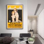 vintage small boat poster
