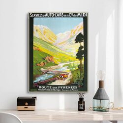 vintage pyrenees poster