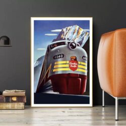 vintage railways poster