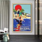 vintage riviera poster