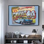 vintage route 66 poster