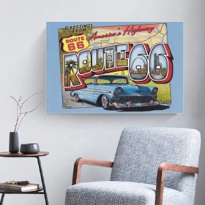 vintage route 66 poster