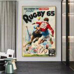 vintage rugby poster
