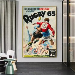 vintage rugby poster