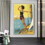 vintage poster saint jean de luz