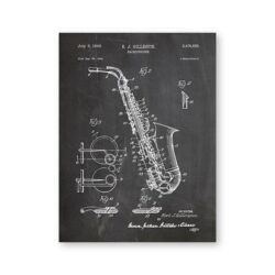 vintage saxophone poster