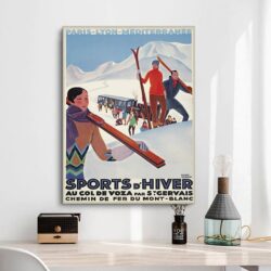 vintage winter sport poster