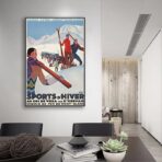 vintage winter sport poster