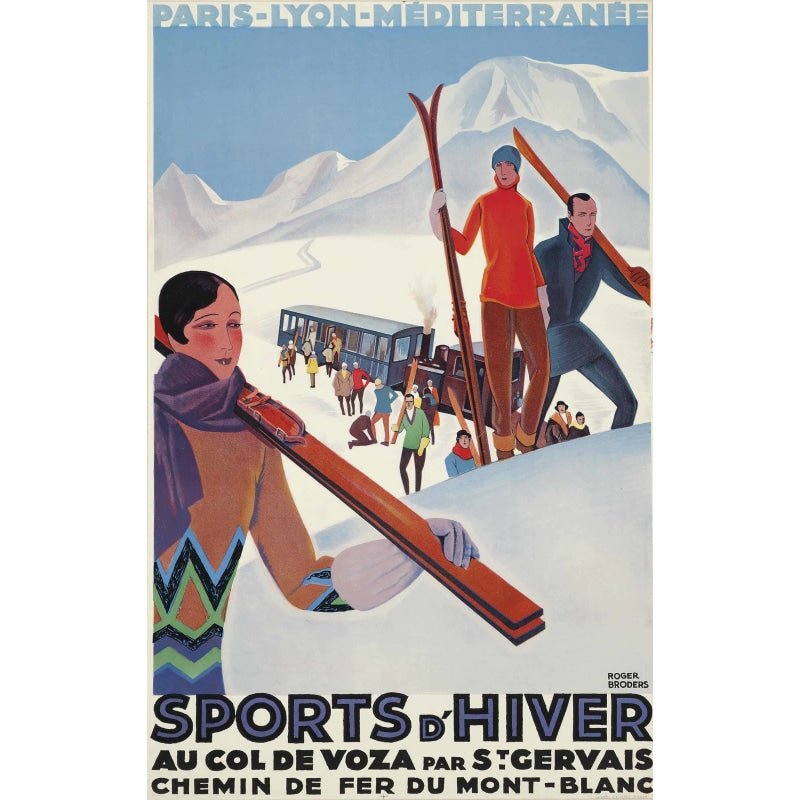 vintage winter sport poster vintage winter sport poster