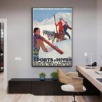 vintage winter sport poster
