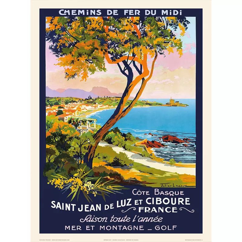 vintage poster st jean de luz vintage poster st jean de luz
