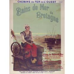 vintage seaside resort poster