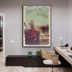 vintage seaside resort poster