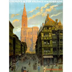 vintage poster strasbourg