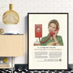 vintage telephone poster