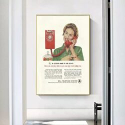vintage telephone poster