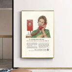 vintage telephone poster