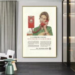 vintage telephone poster