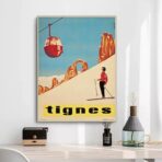 vintage poster tignes