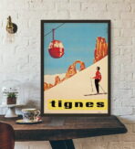 vintage poster tignes
