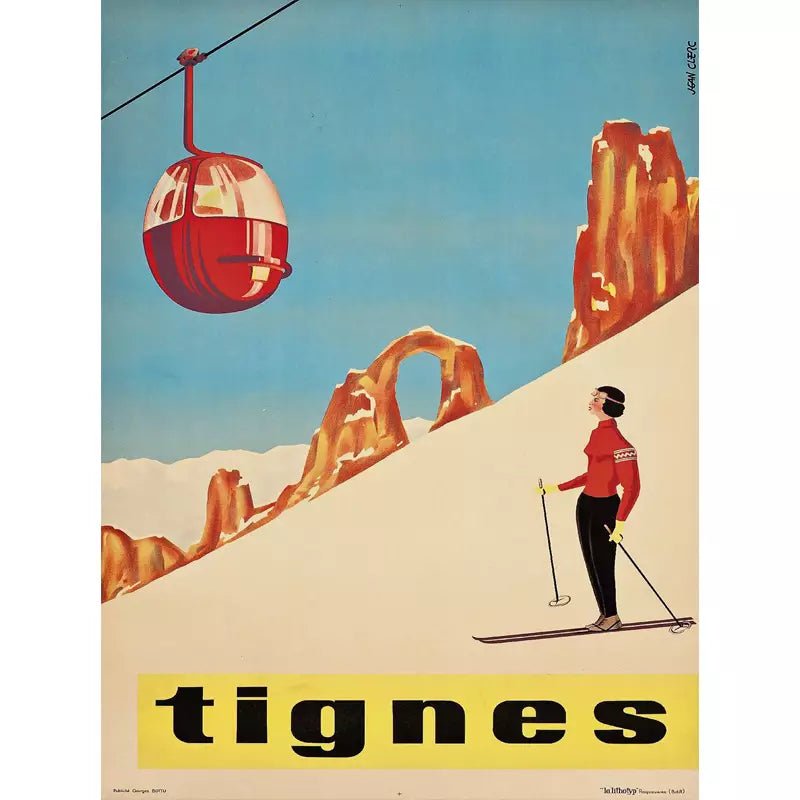 vintage poster tignes vintage poster tignes