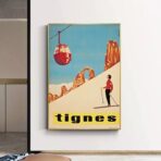 vintage poster tignes