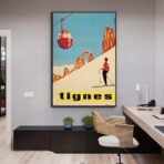 vintage poster tignes
