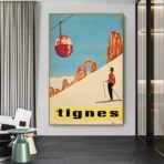 vintage poster tignes