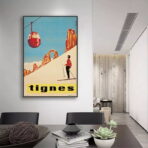 vintage poster tignes