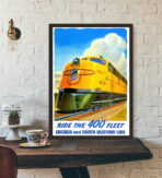 vintage train poster