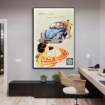 vintage volkswagen poster