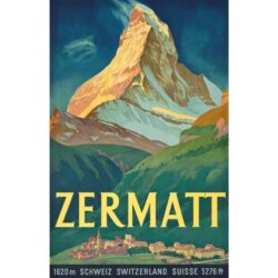 vintage poster zermatt