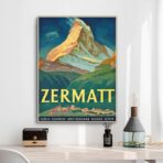 vintage poster zermatt