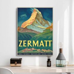 vintage poster zermatt