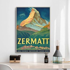 vintage poster zermatt