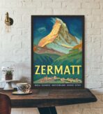 vintage poster zermatt