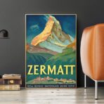 vintage poster zermatt