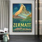 vintage poster zermatt