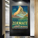 vintage poster zermatt