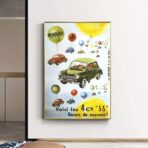 vintage car poster