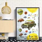 vintage car poster