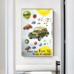 vintage car poster