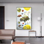 vintage car poster