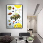 vintage car poster