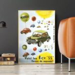 vintage car poster