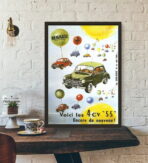 vintage car poster
