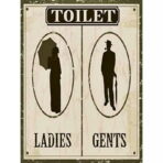 vintage toilet poster