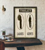 vintage toilet poster
